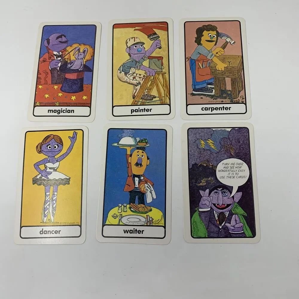 Vintage 1978 Sesame Street Guess Who Cards Whitman Muppets 30 Card Game Set